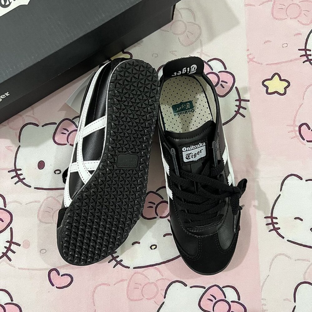 Onitsuka Tiger Black Leather Sneakers - Picture 6 of 6